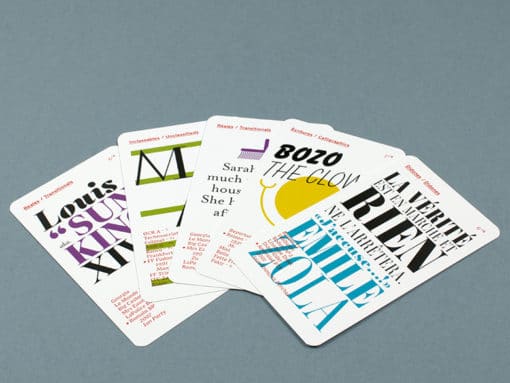 Jeu de 9 familles typographiques - Éditions 205