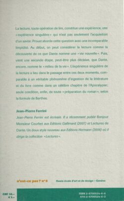 Jean-Pierre Ferrini - L'expérience singulière de la lecture - HEAD