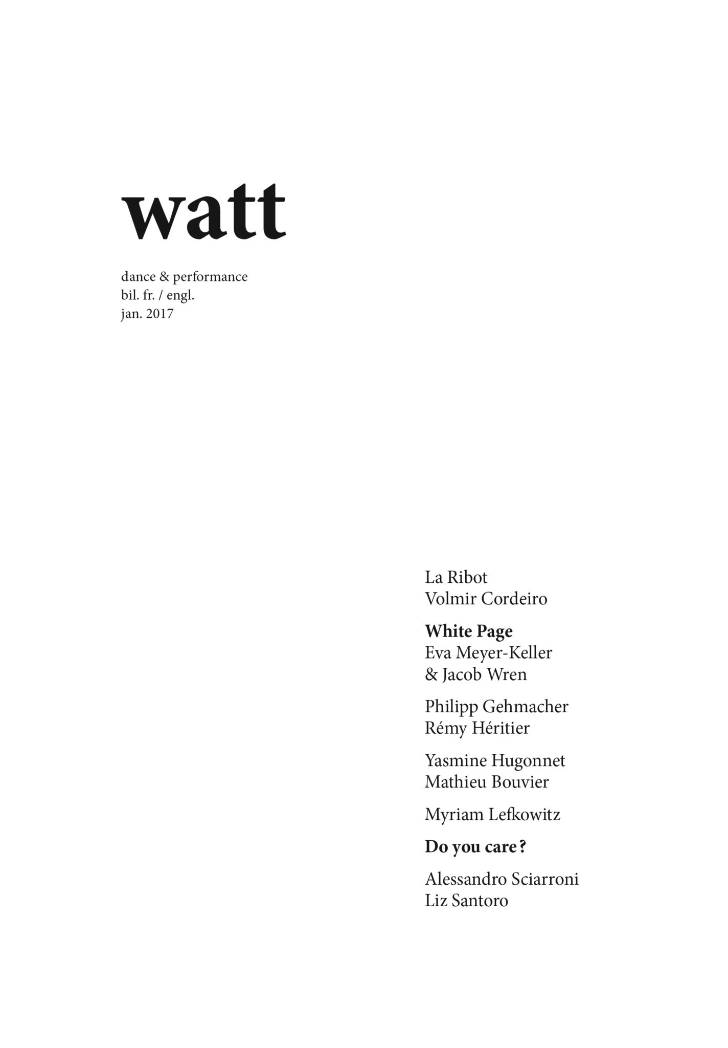 Revue Watt 1