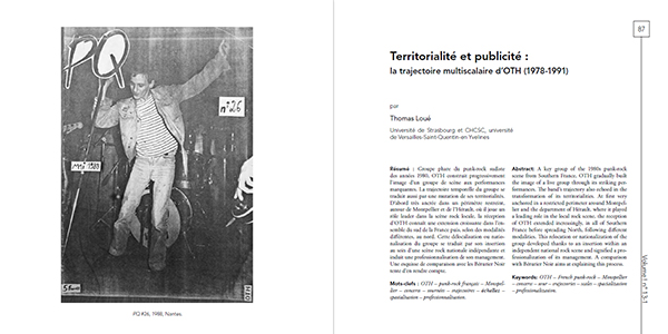 Volume ! n° 13-1 – La scène punk en France