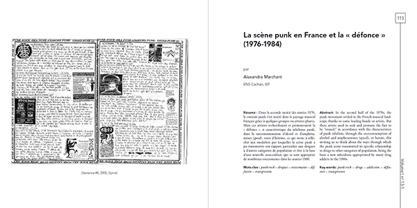 Volume ! n° 13-1 – La scène punk en France