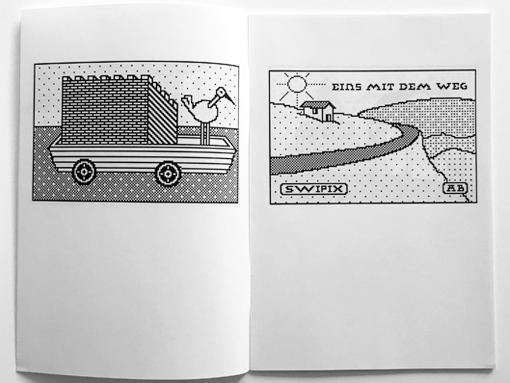 Pixelbildli mit Häusern - Anton Bruhin