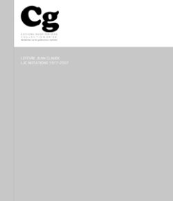 LJC Notations - 1977 - 2007 - Jean-Claude Lefevre