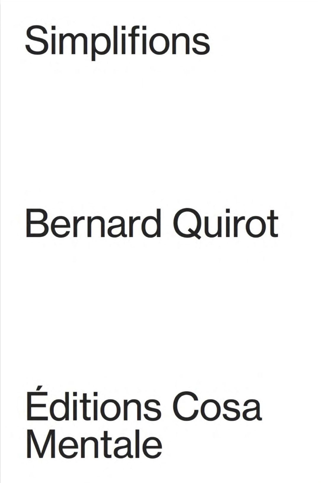 Simplifions - Bernard Quirot