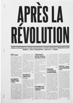 Après la révolution – numéro 0