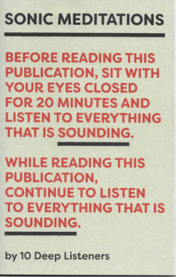 Sonic meditation - 10 Deep Listeners