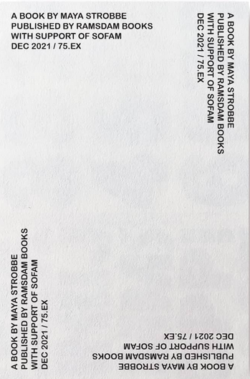 A book (untitled) - Maya Strobbe