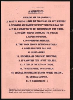 STICK(ER), IT TO THE MAN. A Radical Form of Publishing and the (re)claiming of public space - Matt Plezier and Gloria Glitzer – Image 5